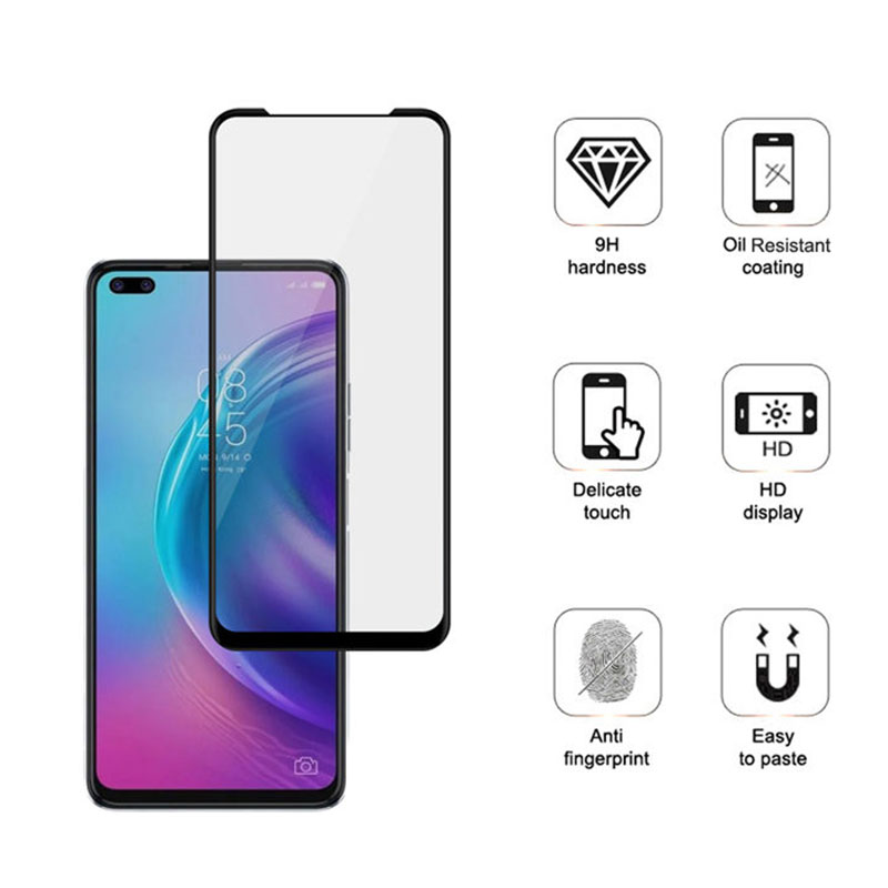MOFI Premium Tempered Glass for Tecno Camon 16 Pro Full Coverage Screen Protector 2.5D 9H – BLACK