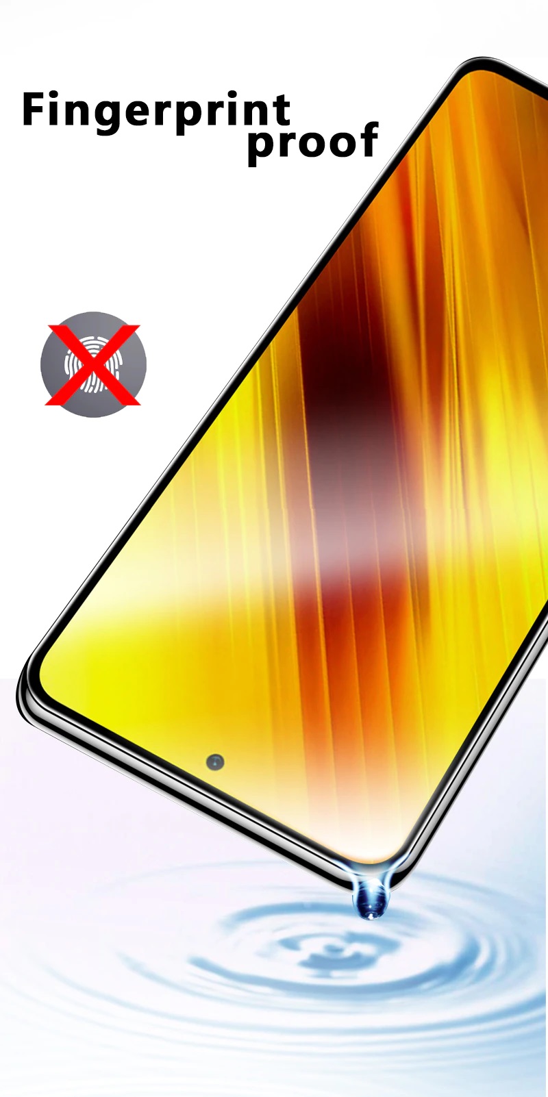 MOFI Xiaomi Poco X3 Pro 2.5D 9H Full Screen Protector Tempered Glass Anti BlueRay &ndash; BLACK