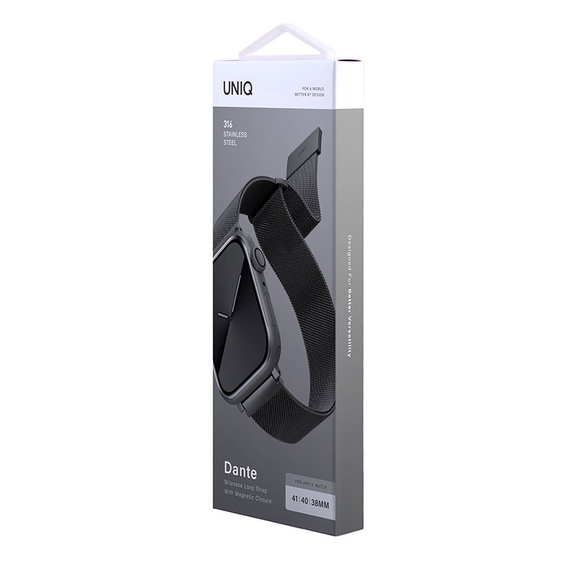 UNIQ DANTE Apple Watch Series 1-10, SE/SE2 Mesh Steel Strap 41/40/42MM - Graphite