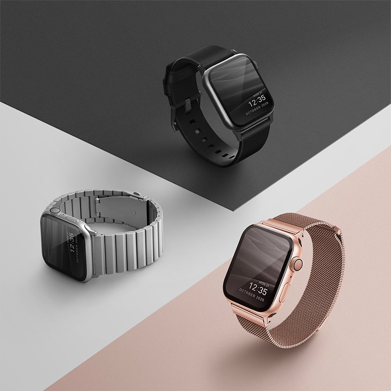 UNIQ DANTE Apple Watch Series 1-10 SE/SE2  Mesh Steel Strap 41/40/42 MM - (Rose Gold)