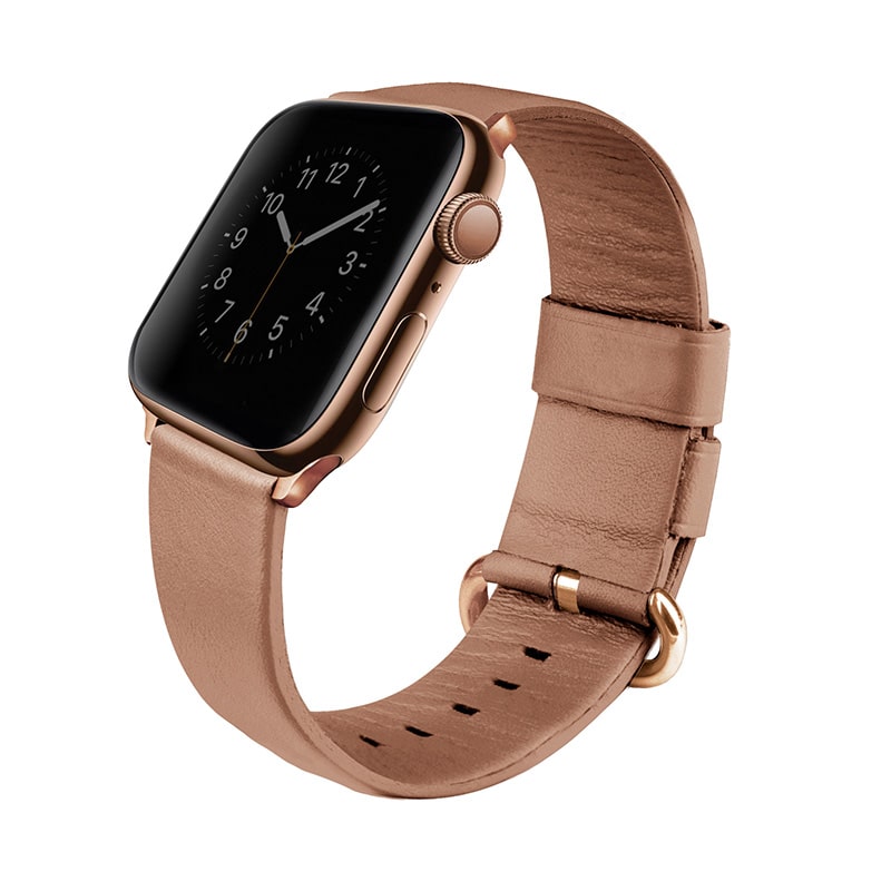 UNIQ MONDAIN For Apple Watch Series 1-8 SE/SE2  Genuine Leather Strap (40/41/38MM) - Coral (Pink)