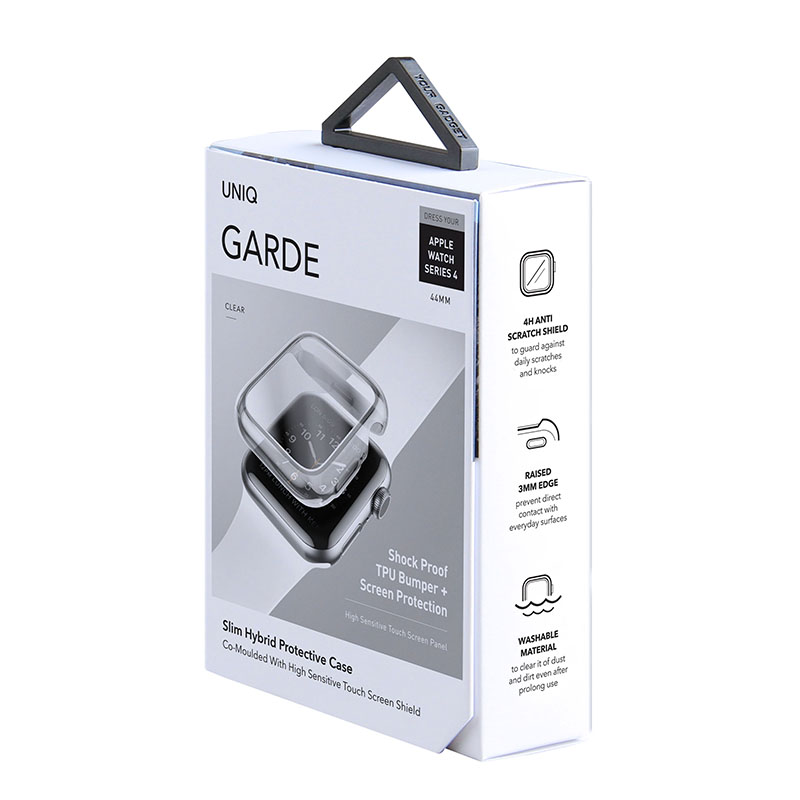 UNIQ GARDE HYBRID Apple Watch Series 4/5/6/SE1 & 2 Case With Screen Protection (44MM) - Dove (Clear)