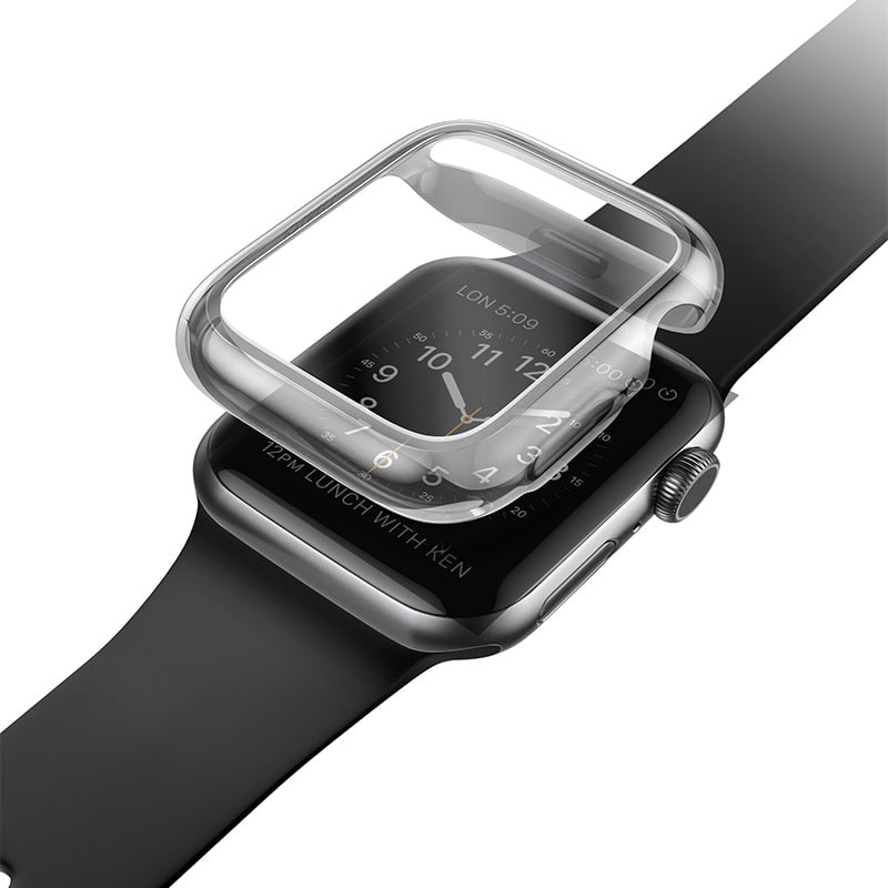 UNIQ GARDE HYBRID Apple Watch Series 4/5/6/SE/SE2 Case with Screen Protection (40MM) - Smoked (Tinted Grey)
