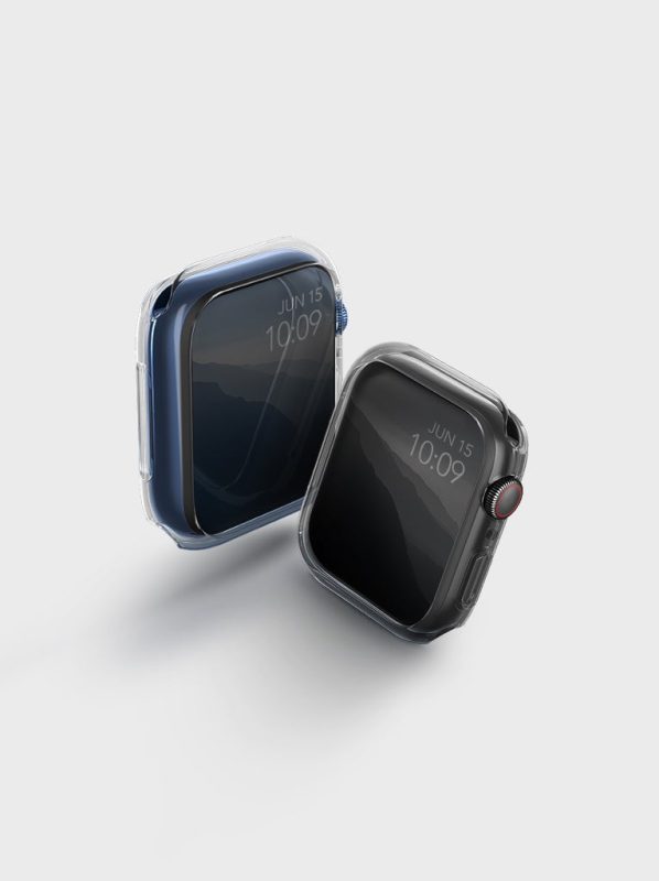 UNIQ GLASE Apple Watch Series 7/8/9 Case 45MM - Pack of 2 - Clear / Smoke