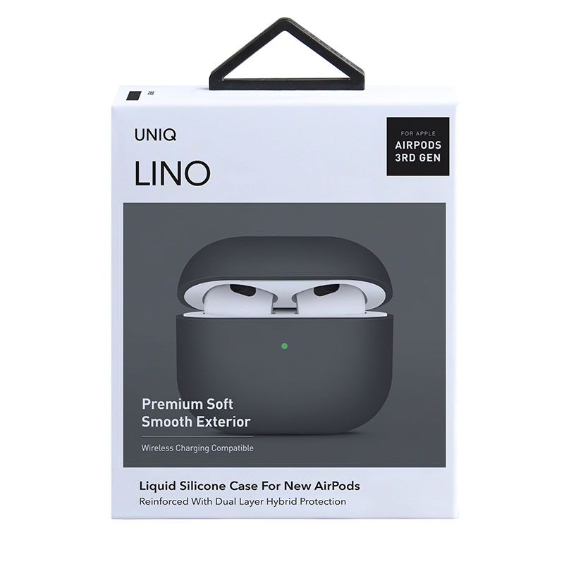 UNIQ LINO HYBRID Liquid Silicon AirPods 3rd Gen Case - Ash (Grey)