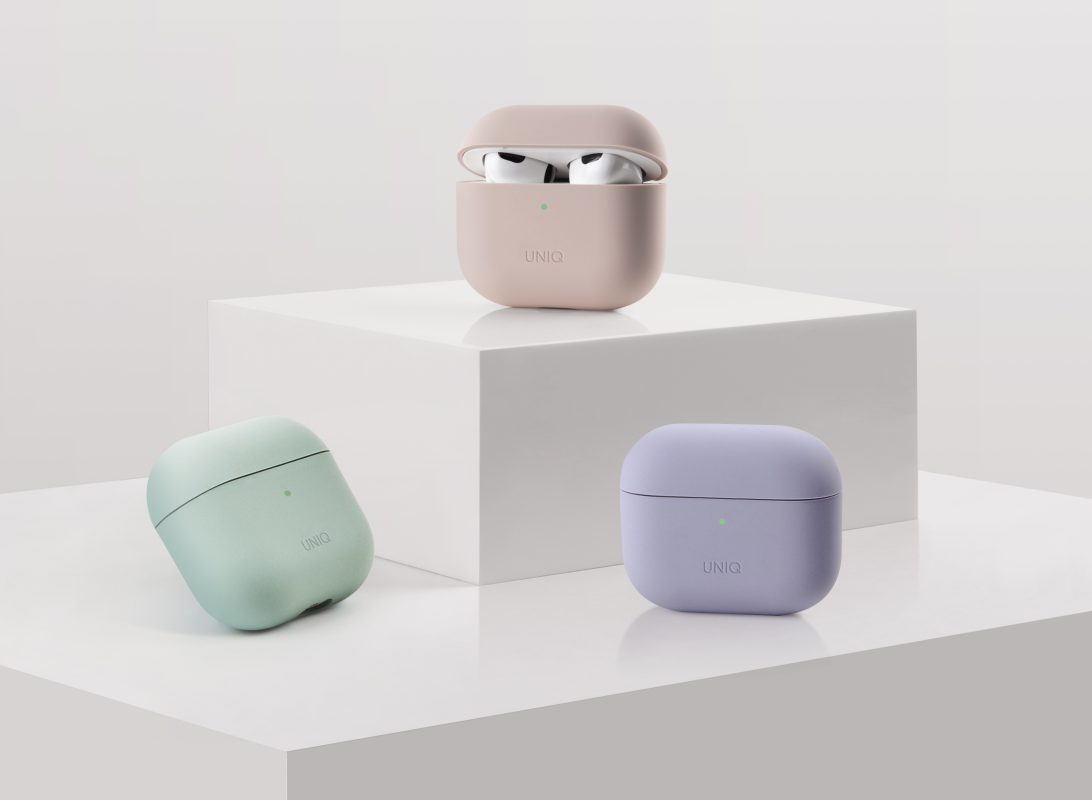 UNIQ LINO Hybrid Liquid Silicon AirPods 3rd Gen Case - Blush (Pink)