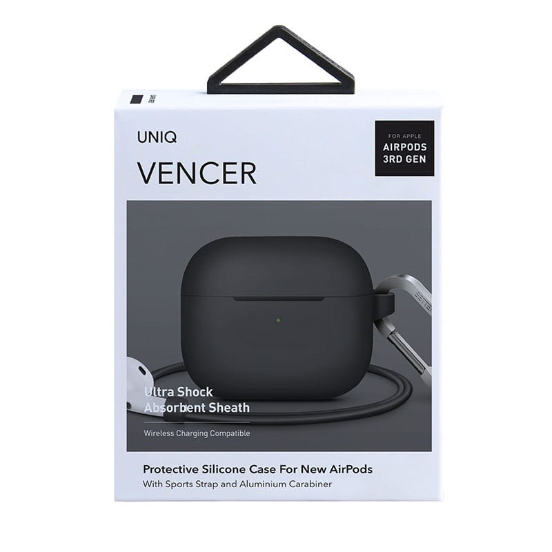 UNIQ VENCER AirPods 3rd Gen Silicon Hang Case - Charcoal (Dark Grey)