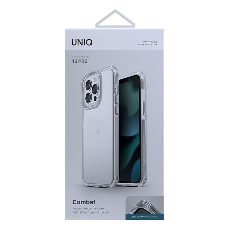UNIQ HYBRID iPhone 13 Pro Combat Phone Case - Crystal (Clear)