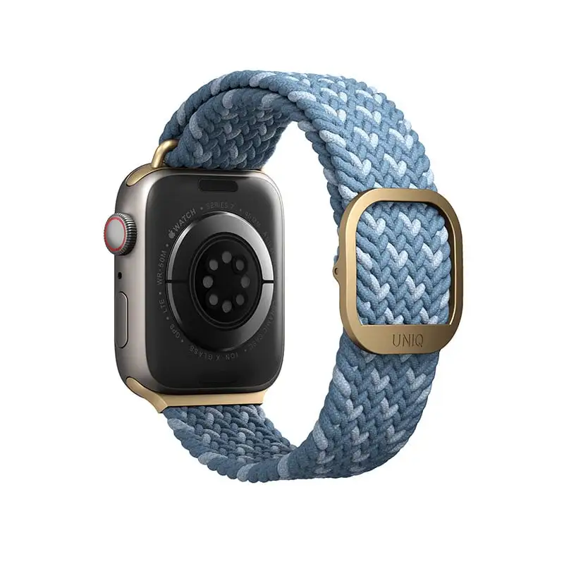UNIQ Aspen Designer Edition Braided Apple Watch Strap for Series 1-10 SE/SE2  41/40/42mm - Cerulean Blue