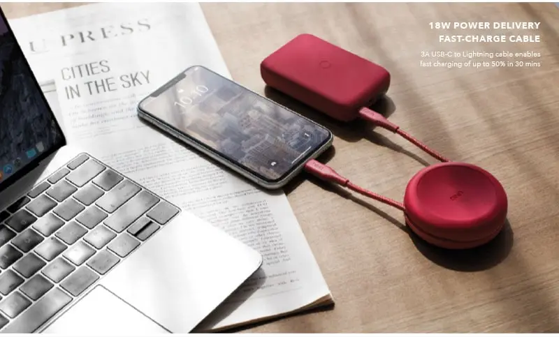 UNIQ HALO USB-C to Lightning Cable 1.2M with Smart Cable Organiser in Pakistan