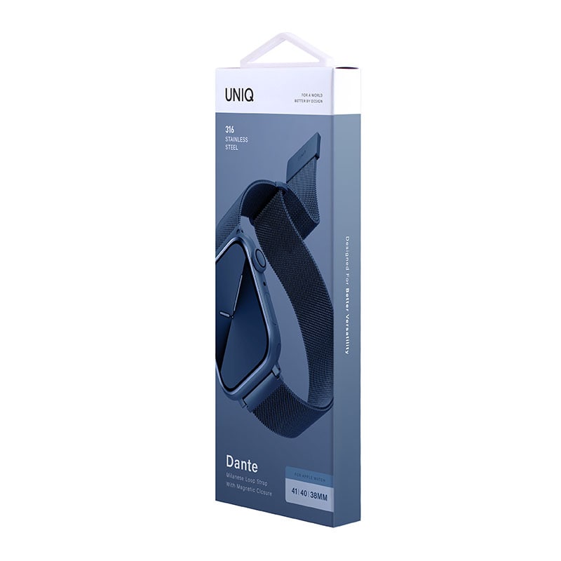 UNIQ DANTE Apple Watch Mesh Steel Strap Series 1-10 SE/SE2  41/40/42MM - Cobalt (Blue)