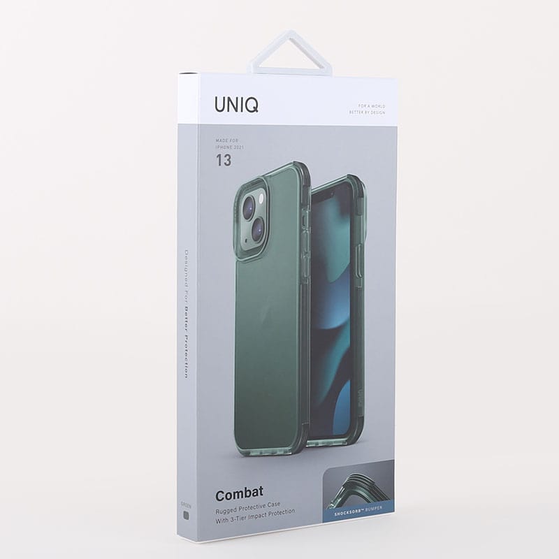UNIQ HYBRID iPhone 13 Combat Phone Case - Hunter (Green)