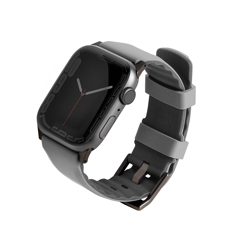 UNIQ LINUS Airosoft Silicone Apple Watch Strap for Series 1-10, SE/SE2 41/40/42MM - Chalk (Grey)