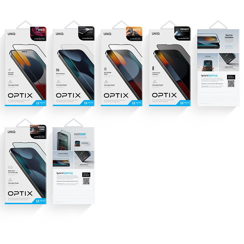 UNIQ OPTIX Matte Glass Screen Protector for iPhone 14 Plus / 13 Pro Max