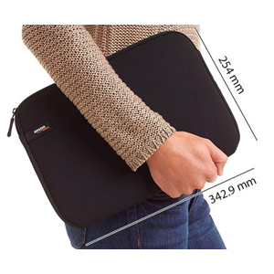 Amazon Basics 13.3-Inch Laptop Sleeve, Protective Case with Zipper - Black
