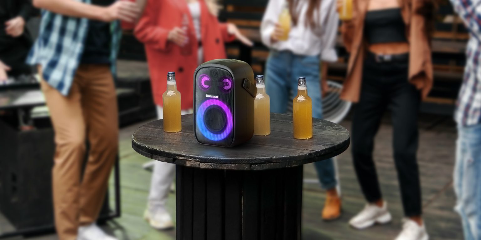 Tronsmart Halo 100 Party Portable Speaker, 60W Stereo Sound Bluetooth Speaker, IPX6, 18H Playtime, Custom EQ & Bass, Bluetooth 5.3