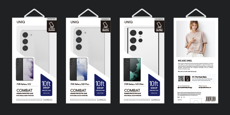 UNIQ Hybrid Combat Phone Case for Samsung Galaxy S23 Ultra - Carbon (Black)