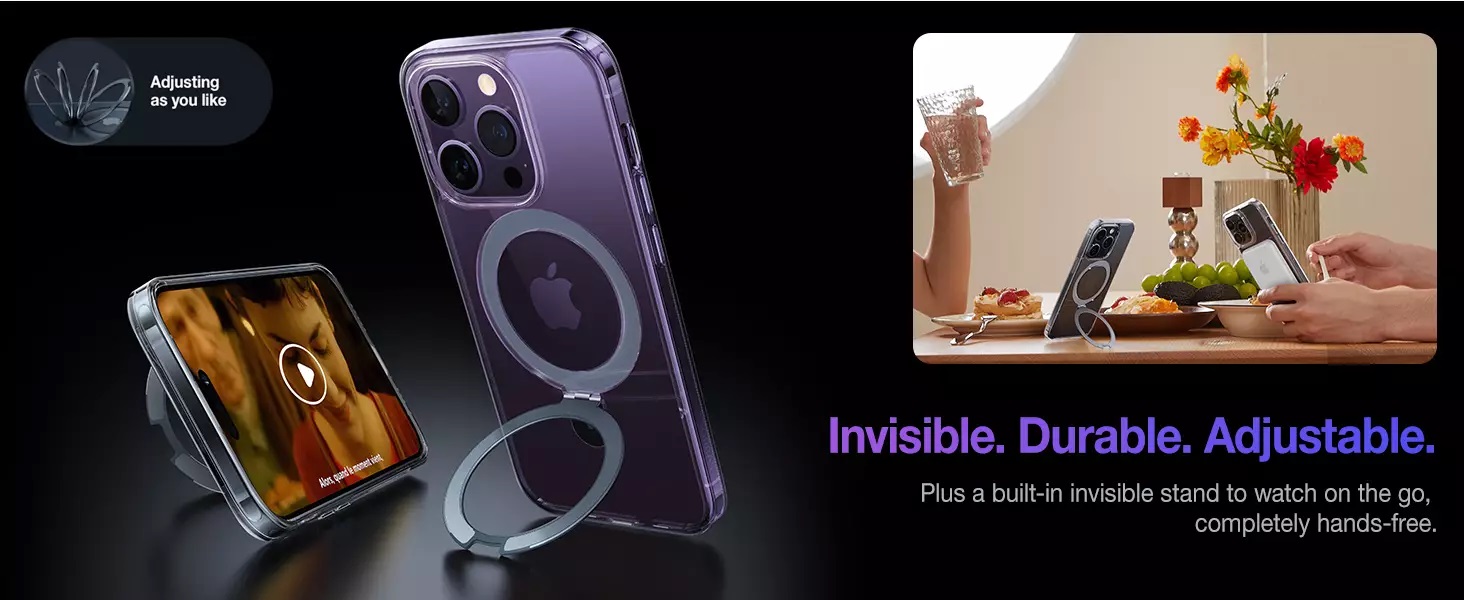Torras UPRO Ostand Phone Case for iPhone 14 Pro Max - Clear