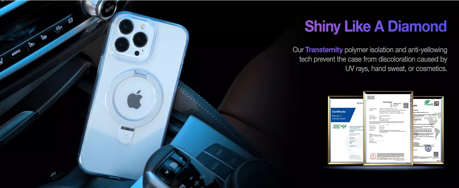 Torras UPRO Ostand Phone Case for iPhone 14 Pro Max - Clear
