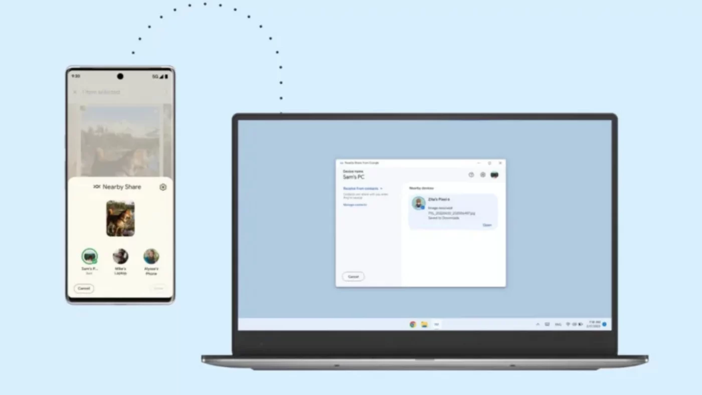 Google Makes It Easier to Share Files Between Windows and Android