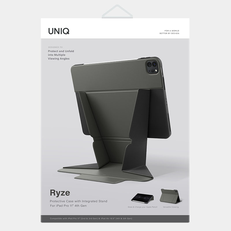 UNIQ Ryze Folio Stand Case for Apple iPad Pro 11" / iPad Air 2020/2022 &ndash; (Lichen Green)