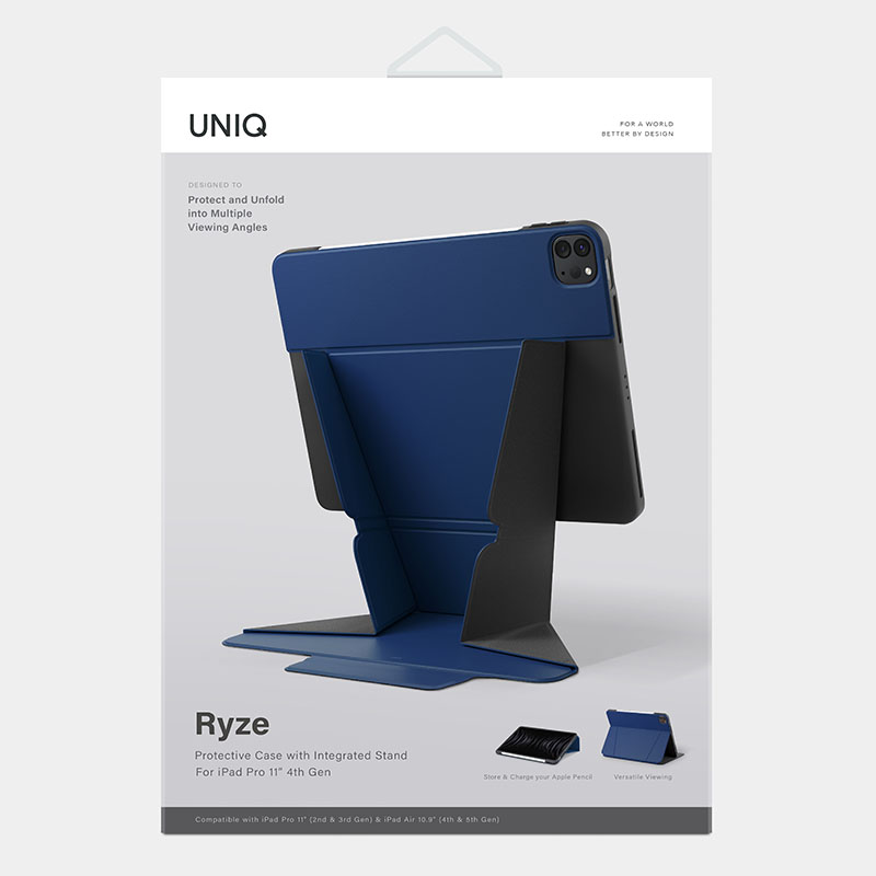 UNIQ Ryze Folio Stand Case for Apple iPad Pro 11 / iPad Air 2020/2022 &ndash; (Space Blue)
