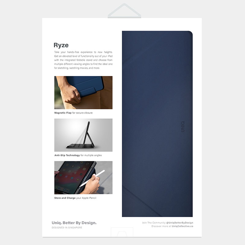 UNIQ Ryze Folio Stand Case for Apple iPad Pro 11 / iPad Air 2020/2022 &ndash; (Space Blue)