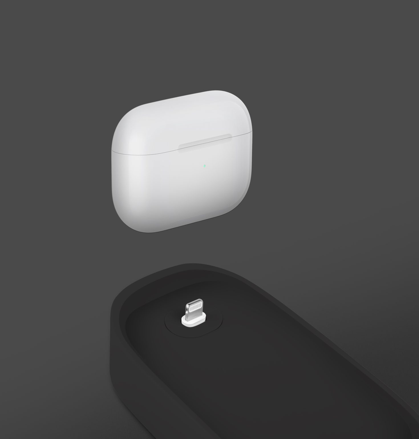 Uniq Nova Compact Apple Magic Mouse Charging Dock with Cable Loop - Charcoal Grey