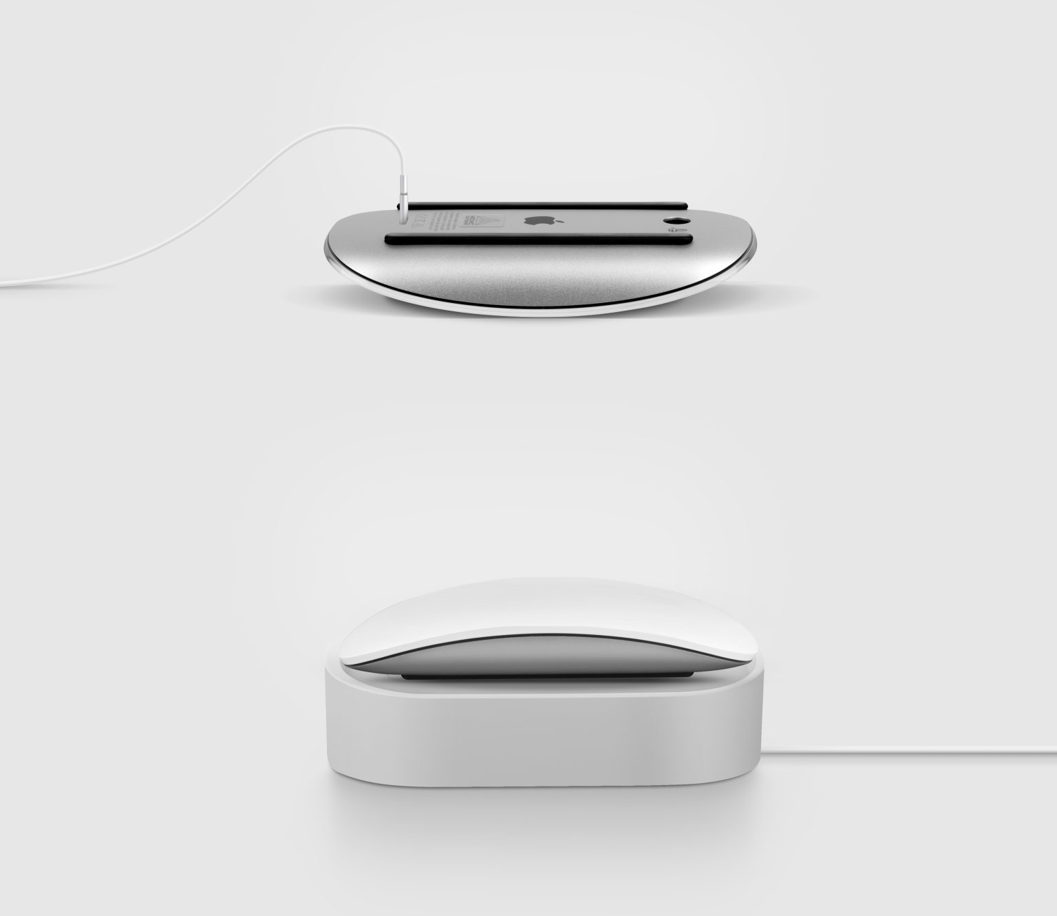 Uniq Nova Compact Apple Magic Mouse Charging Dock with Cable Loop - Charcoal Grey