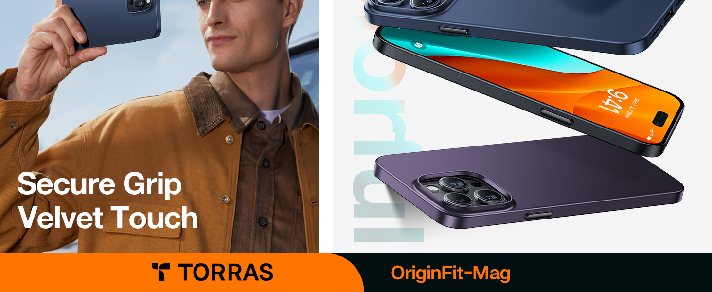 Torras OriginFit-Mag Series Magsafe Compatible Phone Case for iPhone 15 Pro 6.1? – Navy Blue