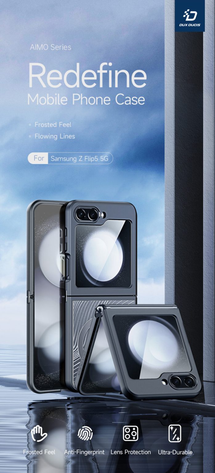 Aimo Mag Series Phone Case for Samsung Galaxy Flip 5 (MagSafe Compatible)- Transparent Black