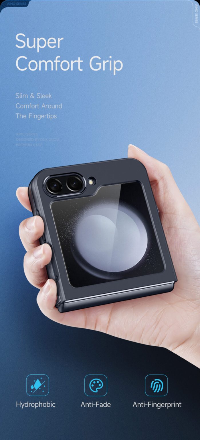 Aimo Mag Series Phone Case for Samsung Galaxy Flip 5 (MagSafe Compatible)- Transparent Black