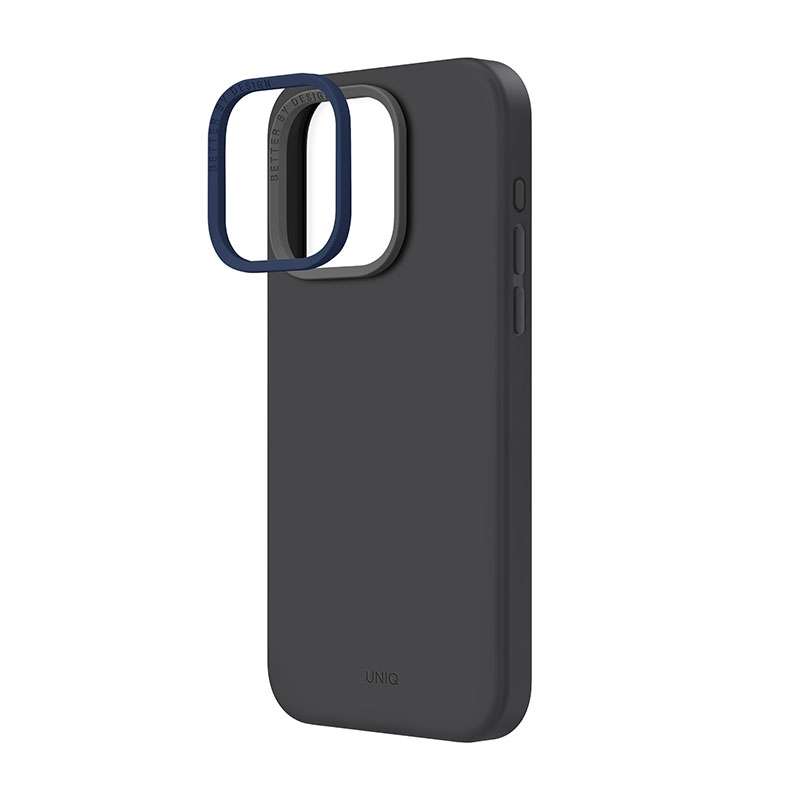 Uniq Lino Hue MagClick MagSafe Compatible Phone Case for iPhone 15 Pro &ndash; Charcoal Grey