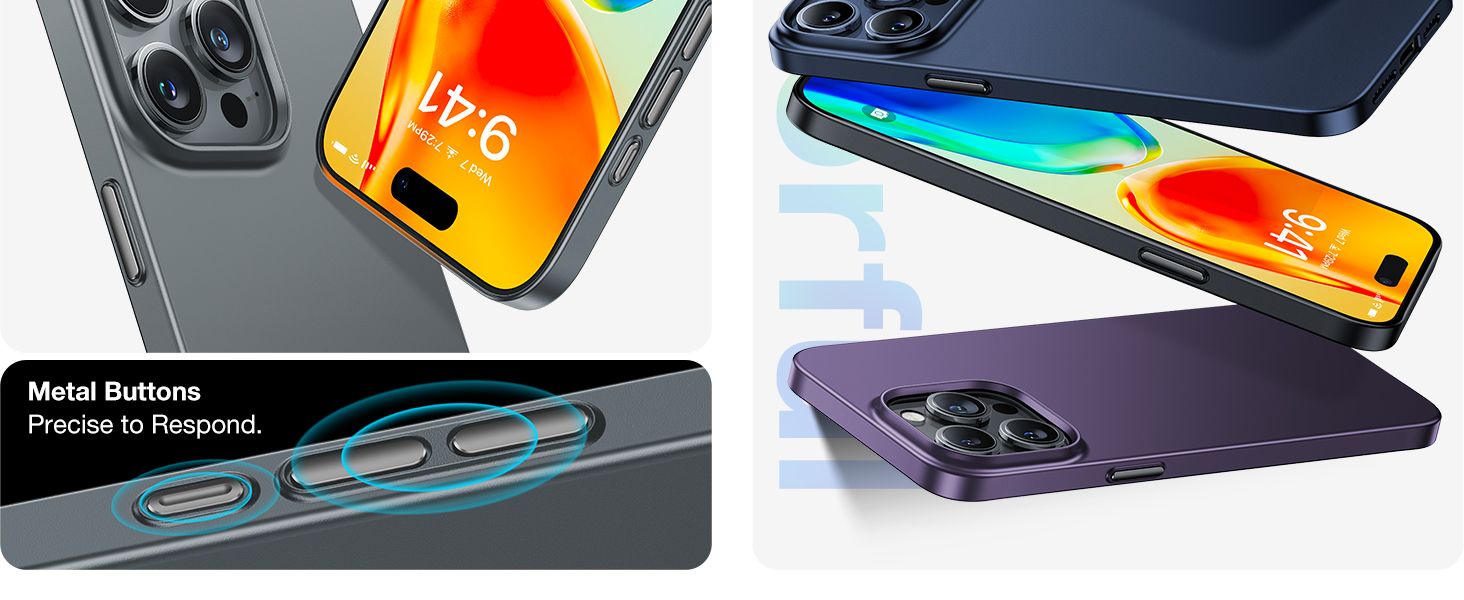 Torras Origin-Fit Series Phone Case for iPhone 15 Pro Max 6.7? &ndash; Titanium Grey - X003VYKCIN