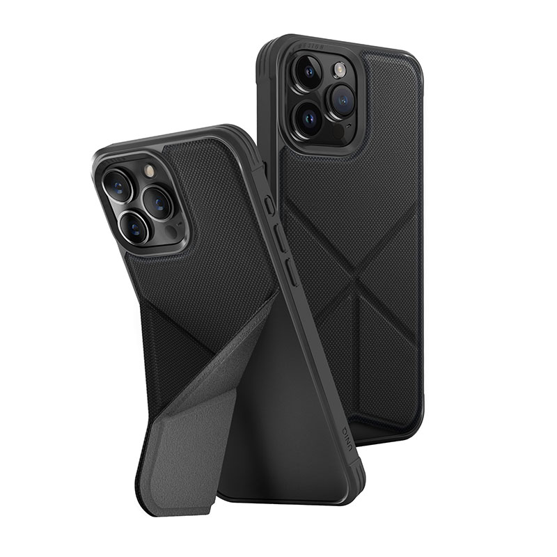 UNIQ Transforma Magclick Magsafe Compatible Phone Case for iPhone 15 Pro Max &ndash; Ebony (Black)