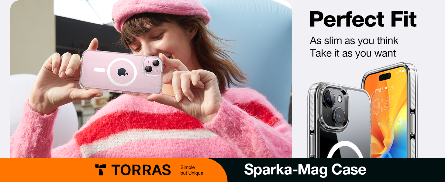 Torras Sparka-Mag Series Magsafe Compatible Phone Case for iPhone 15 6.1? &ndash; Light Green
