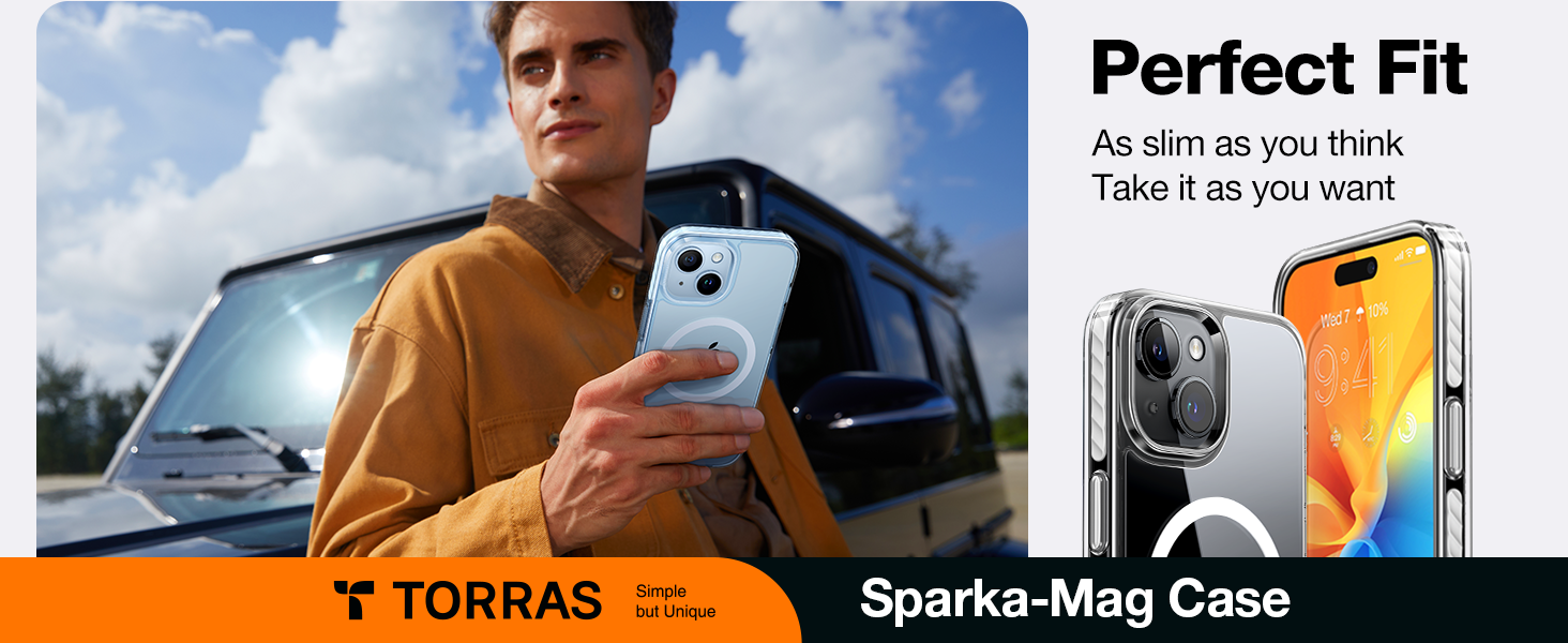 Torras Sparka-Mag Series Magsafe Compatible Phone Case for iPhone 15 6.1? &ndash; Light Green