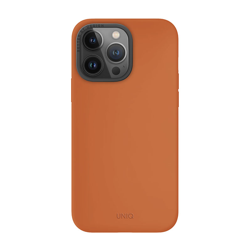 UNIQ Lino Hue MagClick Magsafe Compatible Phone Case for iPhone 15 Pro Max &ndash; Sunset Orange