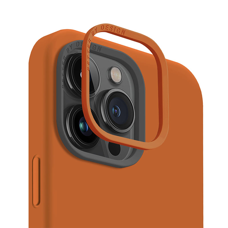 UNIQ Lino Hue MagClick Magsafe Compatible Phone Case for iPhone 15 Pro Max &ndash; Sunset Orange