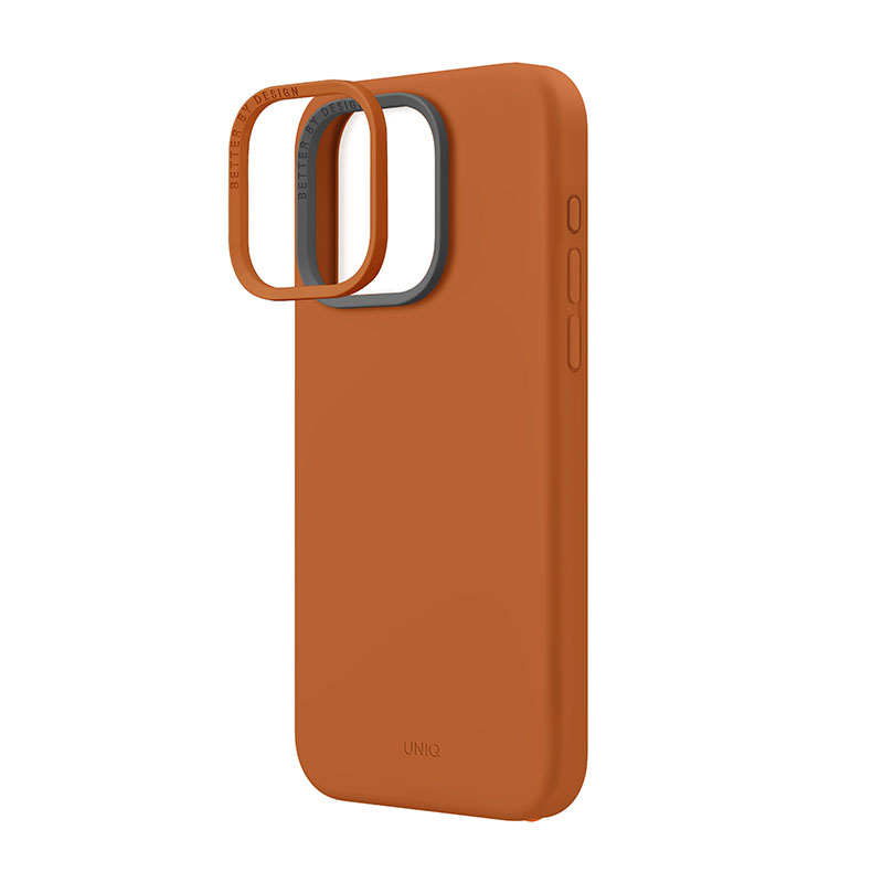 UNIQ Lino Hue MagClick Magsafe Compatible Phone Case for iPhone 15 Pro Max &ndash; Sunset Orange