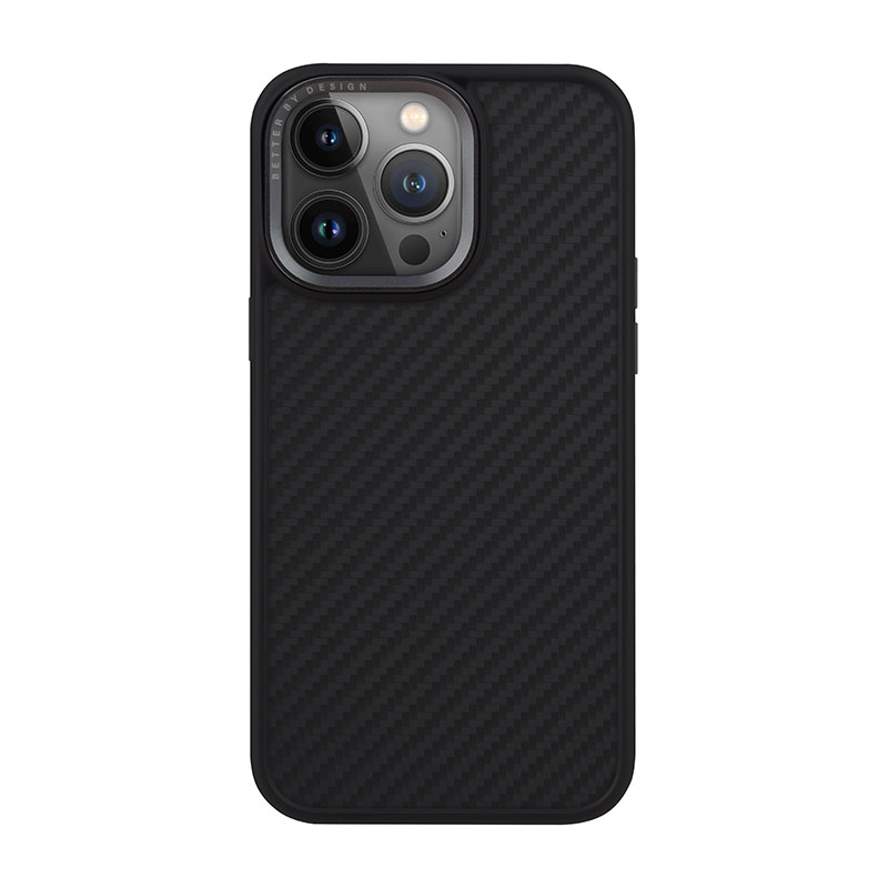 UNIQ Keva Magclick Magsafe Compatible Phone Case for iPhone 15 Pro Max - Carbon (Black)