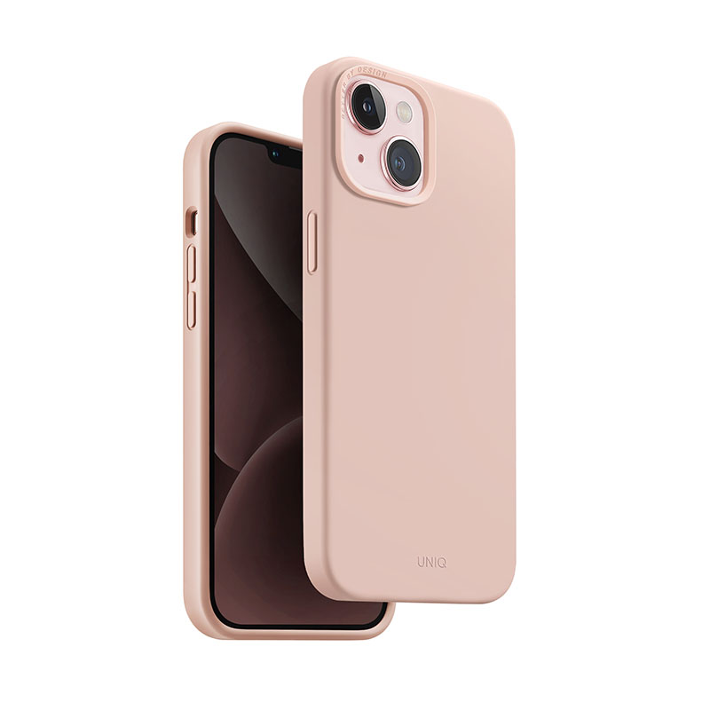 Uniq Lino Hue MagClick MagSafe Compatible Phone Case for iPhone 15 &ndash; Blush Pink