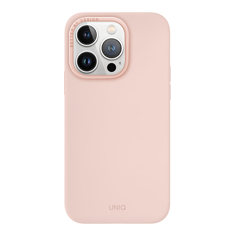 UNIQ Lino Hue MagClick Magsafe Compatible Phone Case for iPhone 15 Pro &ndash; Blush Pink