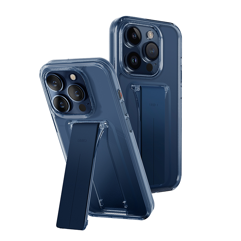 Uniq Heldro Mount Case with Stand for iPhone 15 Pro Max &ndash; Deep Blue