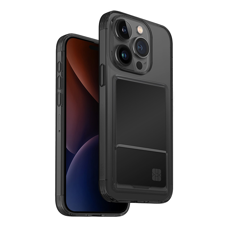 UNIQ Air Fender ID Series Phone Case for iPhone 15 Pro &ndash; Smoked (Grey Tinted)