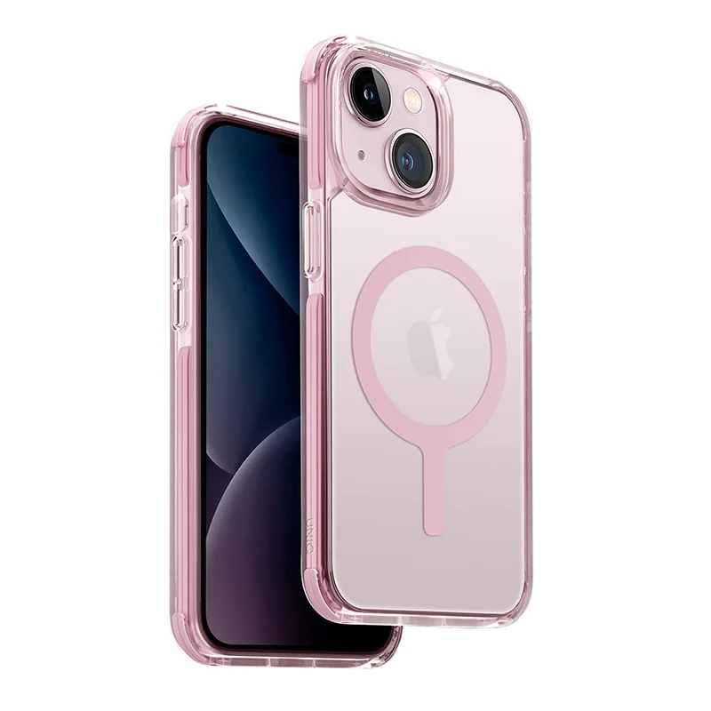 UNIQ Combat Series MagSafe / Magclick Charging Phone Case for iPhone 15 - Baby Pink