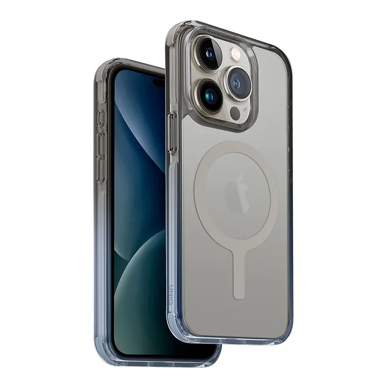 UNIQ Combat Duo MagSafe/Magclick Phone Case for iPhone 15 Pro &ndash; Stone (Dusty Blue/Grey)