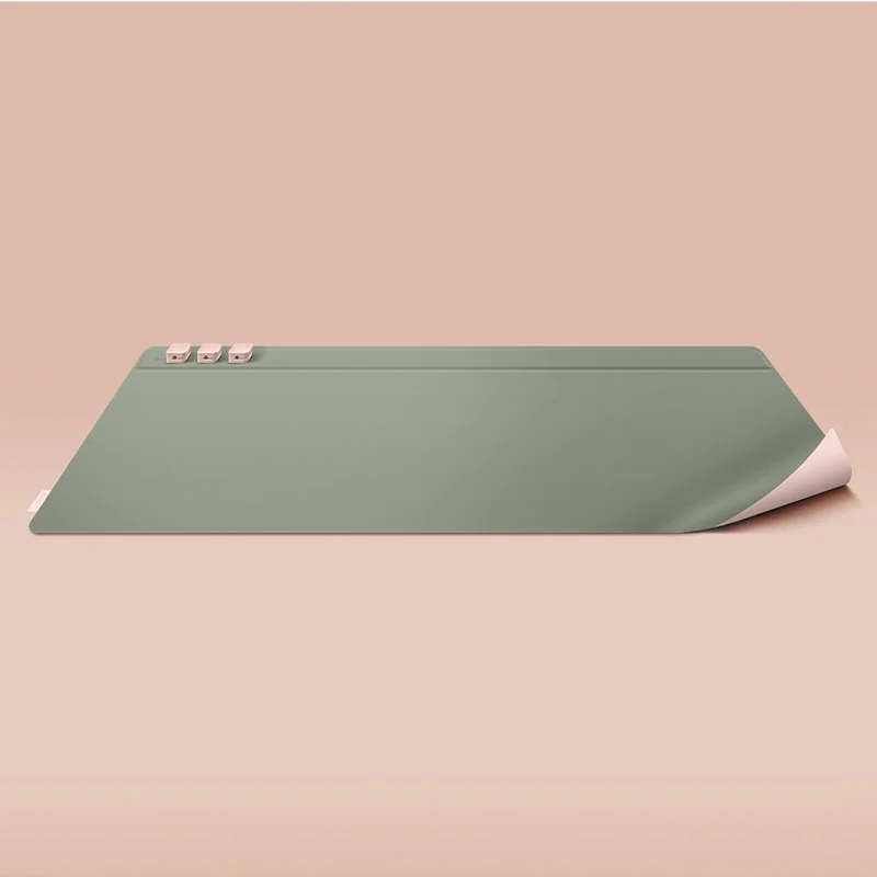 Uniq Hagen Reversible Smart Organizer Desk Mat - Blush Pink/Mist Green