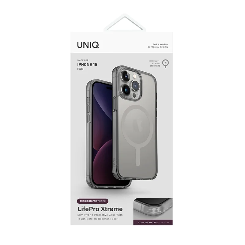 Uniq Life Pro Xtreme MagClick MagSafe Compatible Phone Case for iPhone 15 Pro &ndash; Frost Grey