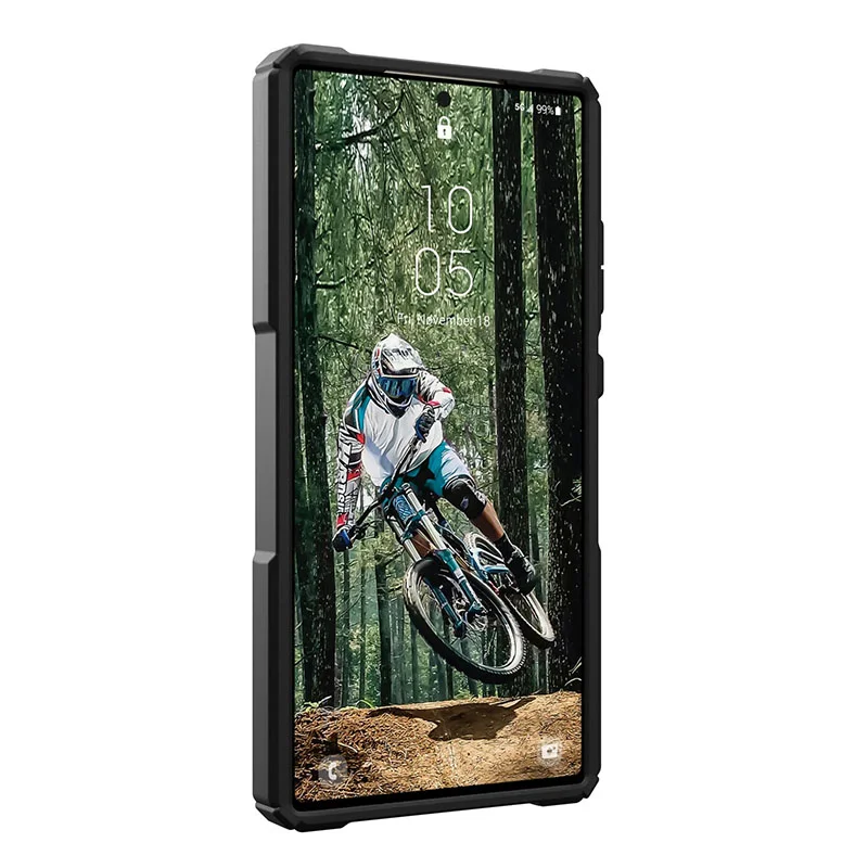 UAG Plasma XTE Magnetic Magsafe Compatible Phone Case for Samsung Galaxy S24 Ultra &ndash; Black/Orange